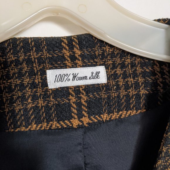 Ann May 100% Woven Silk Blazer - Size 10 - Picture 4 of 4